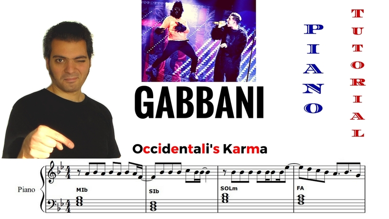 Note Pianoforte di Occidentali’s Karma – Gabbani