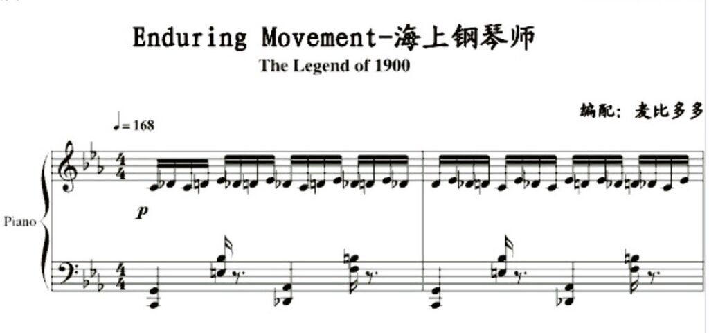 Enduring Movement di Ennio Morricone - Spartito Pianoforte