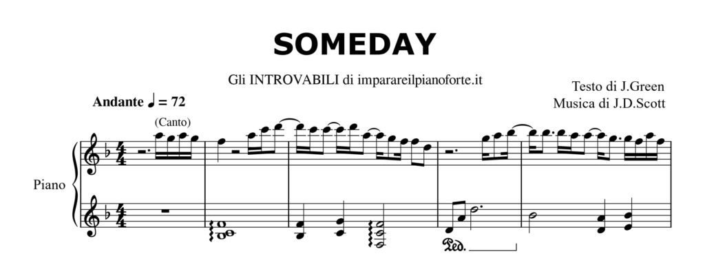 Someday di Darrell Scott - Spartito Pianoforte
