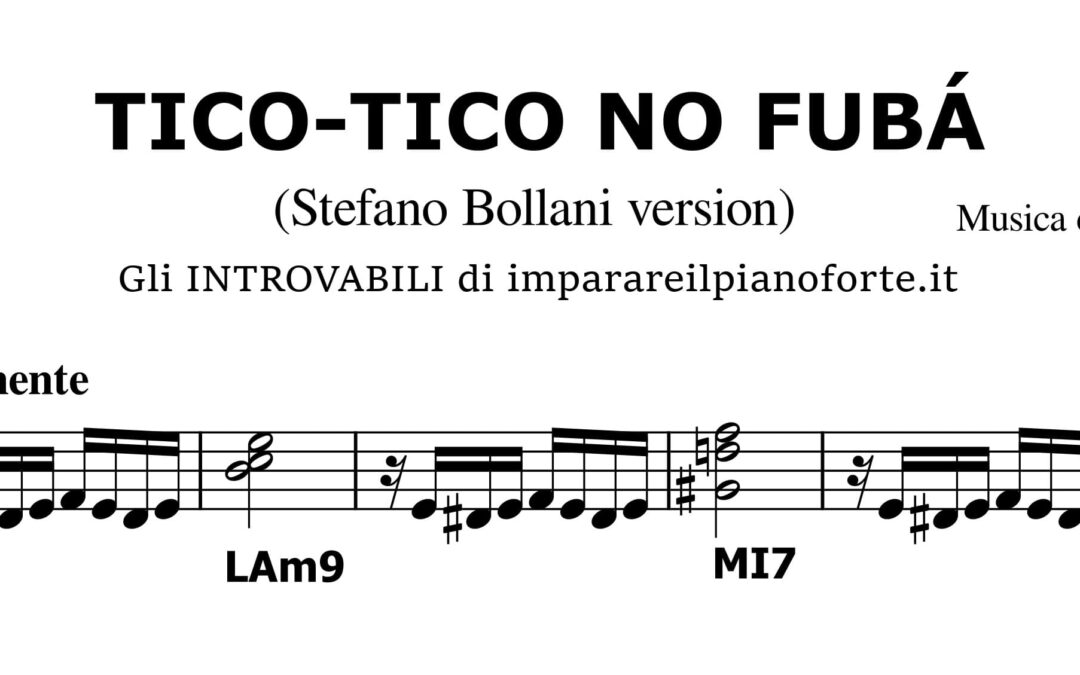 Tico-Tico no Fubá di Zequinha de Abreu – Spartito Pianoforte Melodia e Accordi